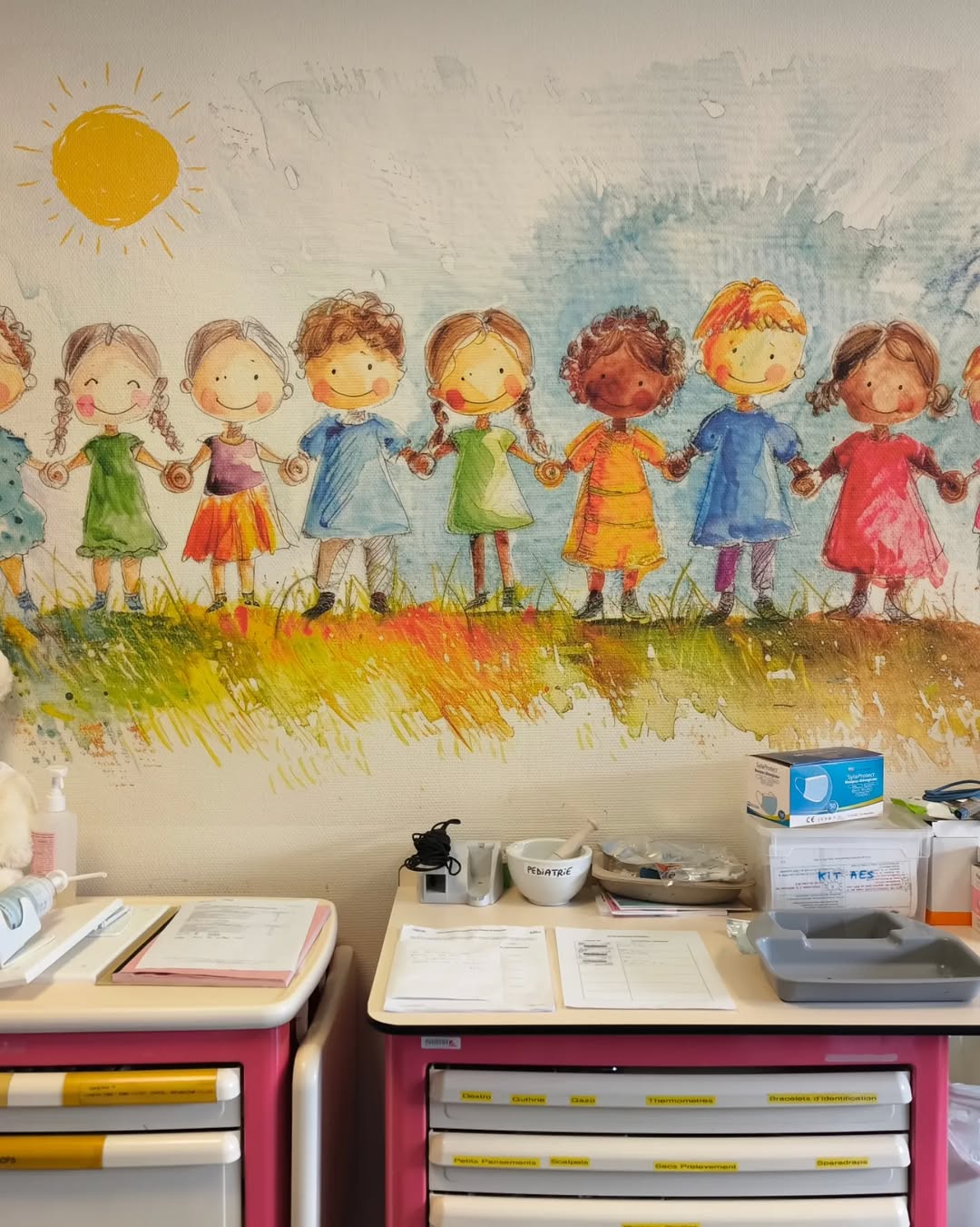 Fresque murale thématique haute définition pour chambre d'enfant